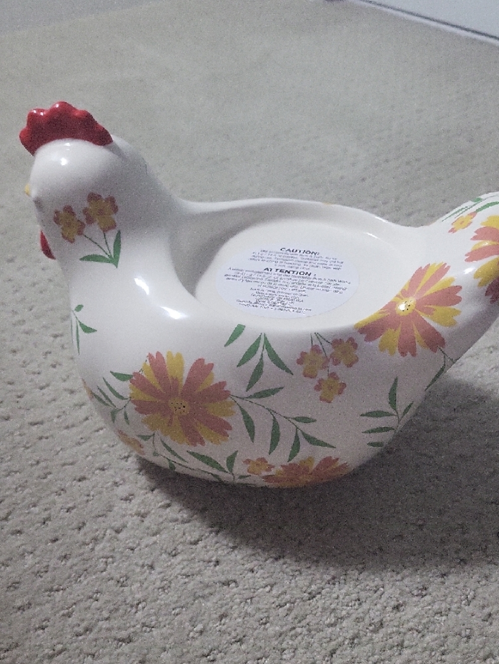 Bath & Body Works Chicken Candle Holder in White, Yellow & Pink - Picture 6 of 8